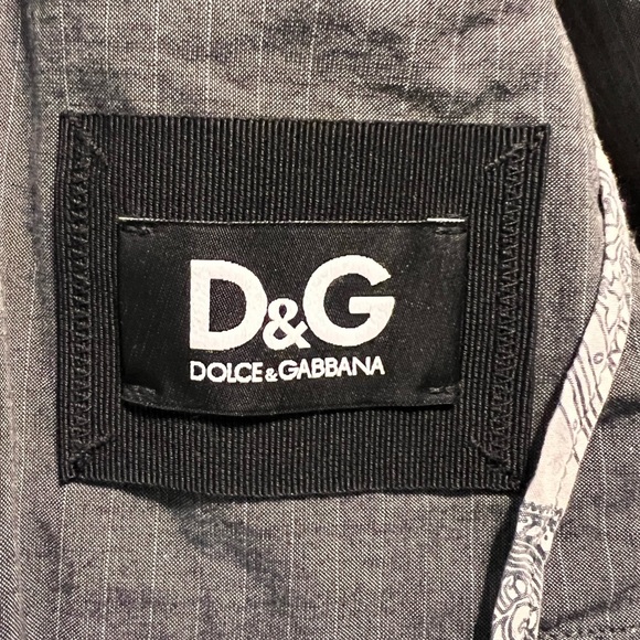Dolce & Gabbana Pinstriped Grey Blazer Jacket GUC Small - Picture 2 of 10